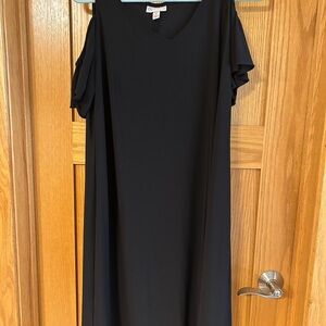 Black Mini Open Shoulder Dress